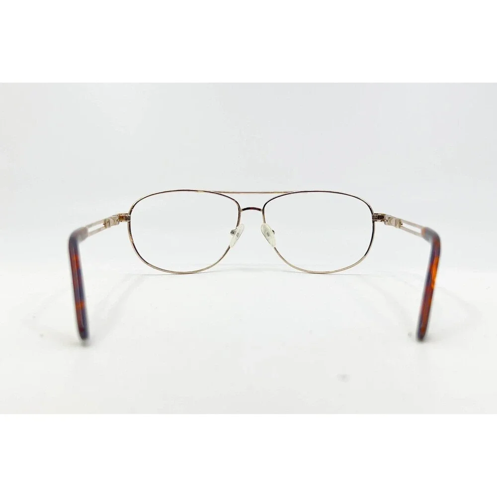 Kenneth Cole Reaction Eyeglass Frames Gold Aviator Double Bridge KC1069 63mm